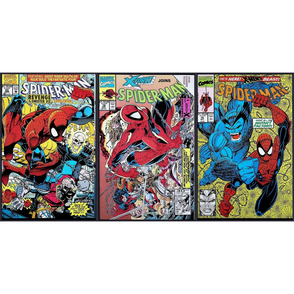 Spider-Man 3X Comic Lot #23B 16 15 Newsstand Ghost Rider XForce McFarlane Marvel